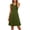 Army Green, variant on Staron Women's V Neck Wrap Dress Sleeveless Ruched Drawstring Mini A-Line Casual Party Cocktail Bodycon Dress, Green 3XL