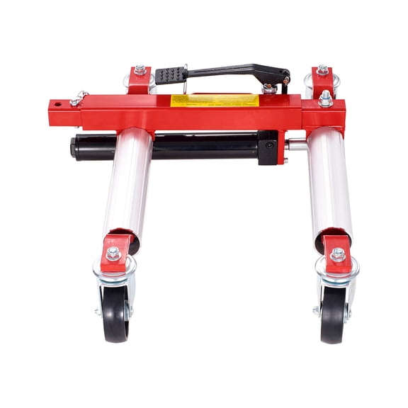 KFFKFF Wheel Dolly with 1500 Lbs Capacity, Hydraulic Car Jack Dolly with 360° Swivel Wheels, Durable Vehicle Positioning Tire Lifter for Auto Repair and Moving, Set of 2