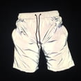 thumbnail image 1 of Penkiiy Men's Casual Running Sports Reflective Shorts Street Dance Beach Shorts 3XL Gray, 1 of 6