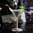 thumbnail image 4 of 1Pcs Stainless Steel Martini Glass, 240ml Metal Cocktail Glasses Silver, 4 of 4
