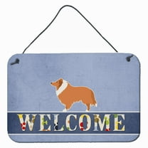 Carolines Treasures BB5520DS812 Collie Welcome Wall or Door Hanging Prints