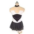 thumbnail image 2 of LIUHUO Black and White Skating Dress Women Girls Skating Dress Stretch Fabric Sleeveless Classic Style, 2 of 8