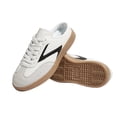 thumbnail image 2 of LUCKY STEP Comfort Mules Fashion Backless Slip On Sneakers Retro Casual Shoes,White/Black,Womens, 2 of 6