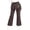 Z64 Brown, variant on Mifsaly Girls Skirted Flare Pants Elastic Waist Straight Leg Skort Trousers Kids Cute Casual Bell Bottom Pant with Pockets