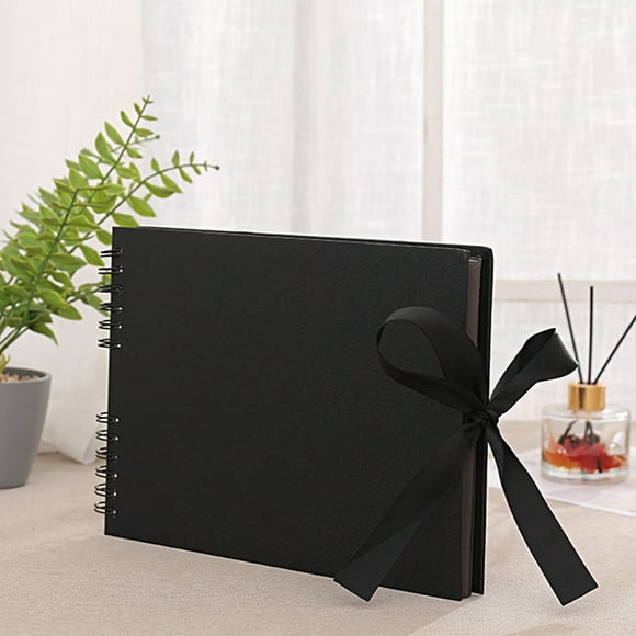 Xihbxyly Álbum de Fotos de Boda, Álbum de Recortes Diy con 40 Páginas, Cubierta Premium Negra o Caqui, Preservación de Recuerdos, Idea de Regalo Personalizada, Regalo de Aniversario o Cumpleaños, 11,