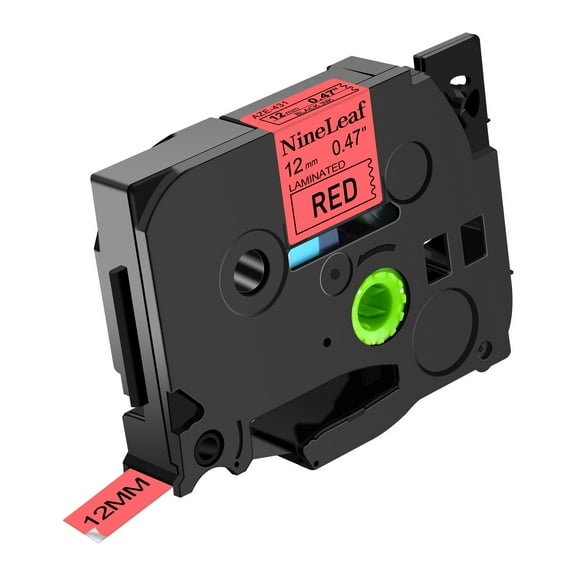 NineLeaf Compatible for Brother P-touch TZe-431 TZe431 TZ-431 TZ431 12mm Red Laminated Label Tape 0.47" x 26.2 ft (12mm x 8m)