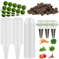 thumbnail image 2 of 120Pcs Hydroponic Garden Accessories Pod Kit Reusable Plant Pod Kit Clear Hydroponic Grow System Seed Pod Kit with 30 Grow Baskets 30 Grow Dome 30 Grow Sponge 30 Labels for Seed Starting, 2 of 11