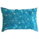 thumbnail image 1 of Funda de almohada lumbar turquesa con lazo y rosas aguamarinas, 30 x 40 cm (12 x 16 pulgadas), rectangular de seda, con diseño floral de rosas aguamarina., 1 of 4