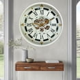 thumbnail image 5 of THE GEARS CLOCK Wall Clock with Real Moving Gears BE-LI_ 26 in Round White, 5 of 12