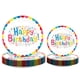 thumbnail image 4 of Vajilla desechable de papel de colores para cumpleaños, arreglos festivos para niños, suministros para platos de papel para tartas de fiesta, 4 of 5