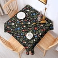 thumbnail image 2 of Pioneer Flower Floral Print Pattern Square Tablecloth, Waterproof Wipeable Spillproof Washable Table Cover for Home Kitchen Party Decor, 60"x60", 2 of 6