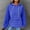 Blue, variant on Womens Hoodies Pullover Fashion Long Sleeve Sweatshirts with Pockets Plain Striped Print Pullover Tops Casual Fall Outfits