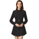 thumbnail image 1 of Vestido Camisero De Manga Larga Con Botones Y Cinturón Con Cuello En Punta Safari De Pana Para Mujer Negro M, 1 of 2