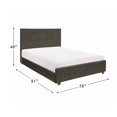 thumbnail image 5 of Pemberly Row Contemporary Fabric Full Upholstery Bed in Dark Gray, 5 of 5