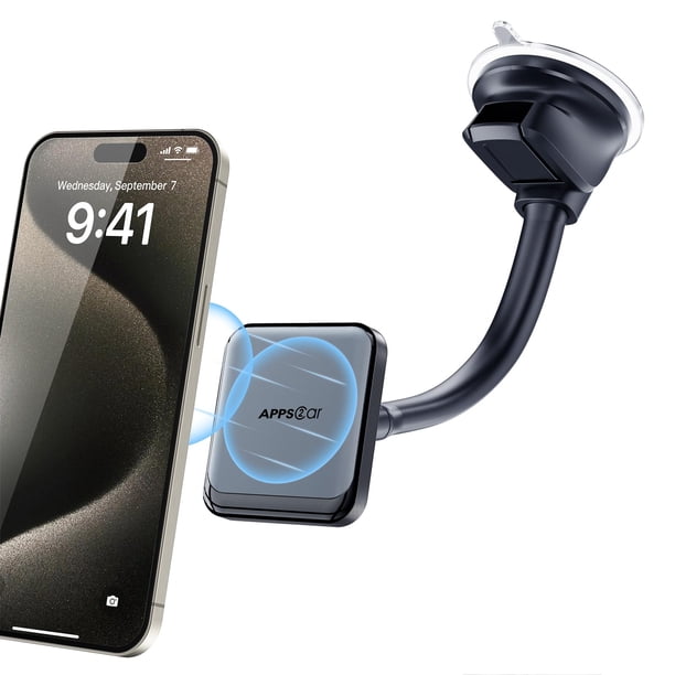 Soporte magnético para teléfono de coche Apps2car para iPhone 16-13 MagSafe
