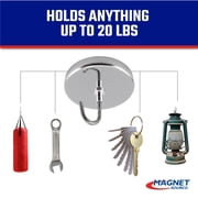 Master Magnetics Handi Hook™ Magnet - 2 Diameter, 1.25 Height, Chrome, 07218