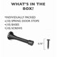 thumbnail image 3 of 10 Pack of Spring Door Stops Black - 3 Inch Heavy Duty Door Stop - Traditional Spring Door Stop with Rubber Bumper, 3 of 4