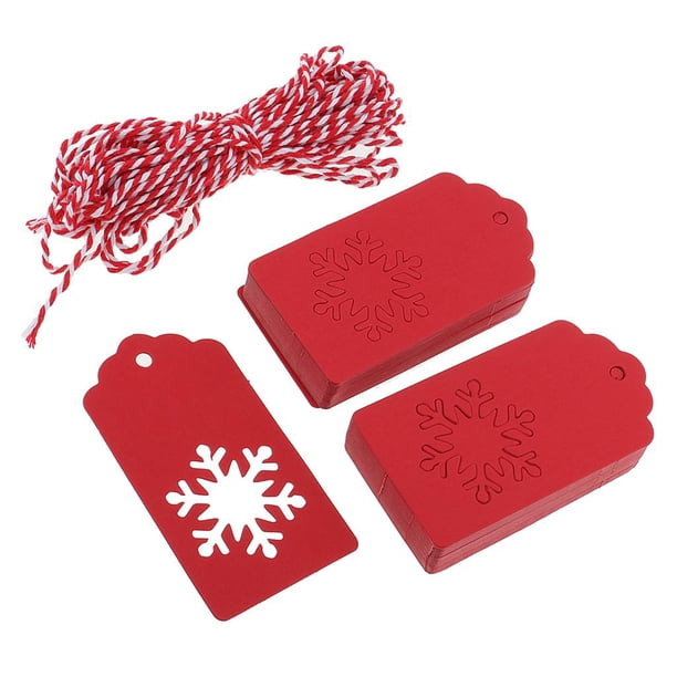Etiquetas de Precio de Las Etiquetas de Precio Del de Nieve Del Papel de La 100pcs Etiquetas Del de Navidad con La Secuencia rojo Yuyangstore Etiquetas de precios de copo de nieve de Navidad