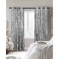 thumbnail image 2 of Blackout Curtains for Bedroom, Grey Forest Room Darkening Window Drapes for Living Room, Modern Oil Painting Art Thermal Insulated Grommet Curtains, 52x45 inch, 2 Panels, 2 of 9