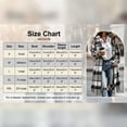 thumbnail image 5 of Perfectbot Women's Long Plaid Flannel Jacket, Two Way Zipper Lapel Collar with Pocket and Adjustable Cuffs, 5 of 7