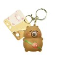 thumbnail image 3 of Creative cartoon bubble keychain cute pinch student schoolbag car keychain Curry, 3 of 8