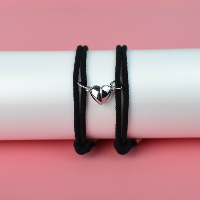 2PCS/SET Braided Rope Magnetic Love Couple Bracelet Lovers Magnetic Lady Good Friend Bracelet Set Jewelry Gifts 2024 Hot Designs