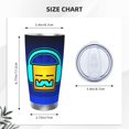 thumbnail image 4 of Saiise Geometry Dash Print Tumbler 20 Oz Stainless Steel Vacuum Insulated with Straw Coffee Cup for Home,Office,Outdoor Works Great for Ice Drinks and Hot Beverage, 4 of 8
