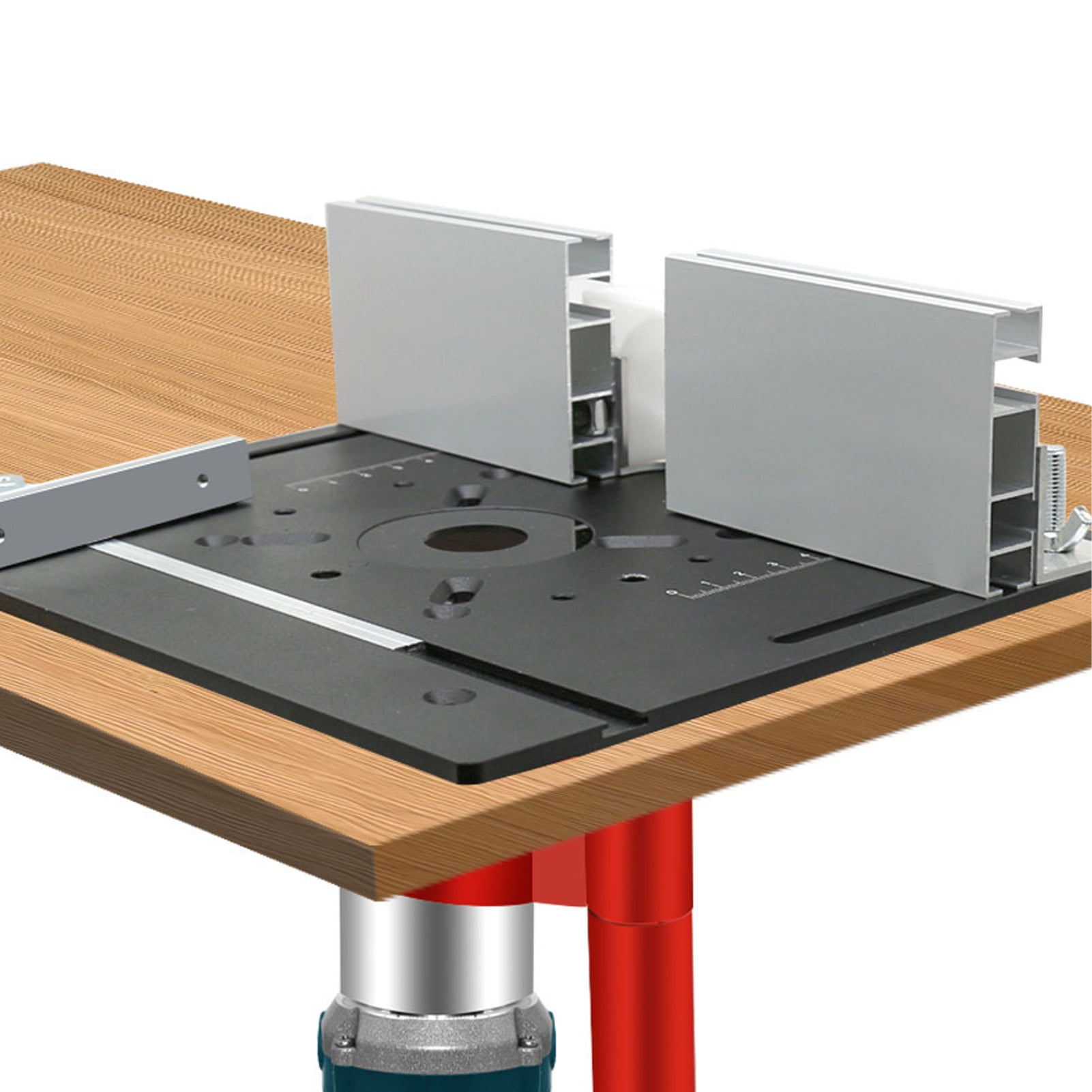 Router Lift Aluminum Alloy Stainless Steel Woodworking Bench Router Plate System Lifting Table