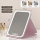 thumbnail image 2 of 806 Touch Control 3 Colors Dimmable Foldable LED Vanity Mirror Rechargeable Travel Makeup Mirror, Si, 2 of 5