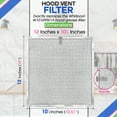 thumbnail image 3 of Range Hood Filter Replacement 11.60” x 11.22” BPQTAF S99010316 Fits Broan Range Hood Filter - Aluminum Mesh Hood Vent Filter - Filters Air Entering Kitchen Stove Overhead Exhaust Fan Vent (2-Pack), 3 of 6