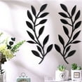 thumbnail image 3 of 2Pcs Wall Decor Metal Tree Leaf Entryway Modern Style Vine Olive Branch Wall Art, 3 of 6