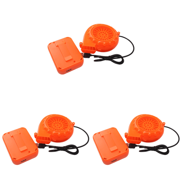 Soplador De Aire Eléctrico Potable Para Disfraces Inflables De Dibujos Animados Naranja 3 Piezas