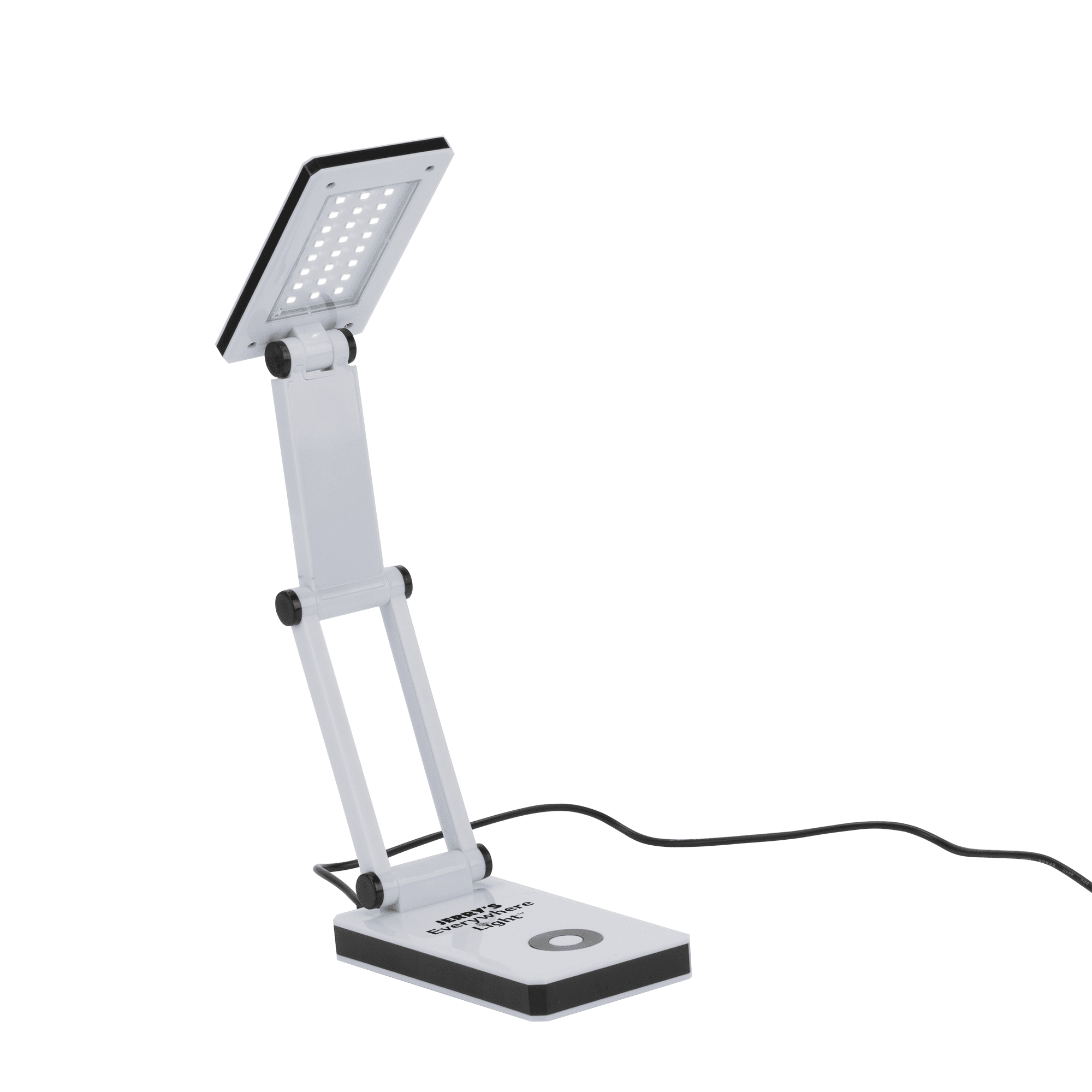 Jerry's Artarama Portable LED Desk Lamp - Flexible Gooseneck, Adjustable Level 24 LEDs, Stepless Dimming Desk Lamp, Perfect for Crafting - Includes AC/USB Power Supply (Optional AA Battery) - White