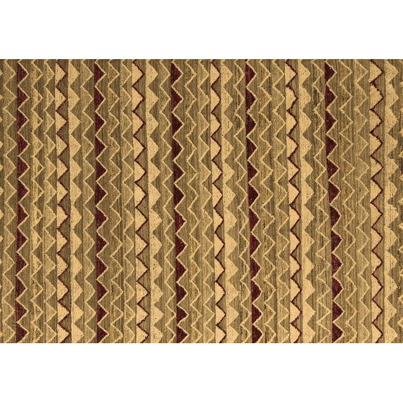 Ahgly Company Indoor Rectangle Abstract Brown Modern Area Rugs, 3' x 5'