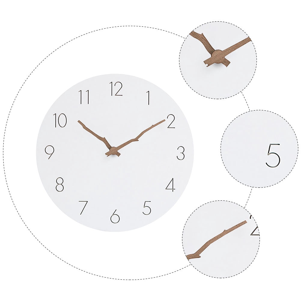 CRILSTYLEO Decorative Wall Clock for Living Room and Bedroom, MDF Material, Stylish Background Design, 1 Pack