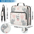 thumbnail image 2 of FORMRS Zipper Binder with Shoulder Strap 1.5-inch Ring 500 Sheet Capacity File Bag, Cute Elephant, 2 of 5