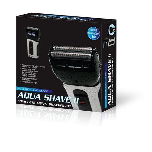 MWGEARS Aqua Shave II, Men?s Wet/Dry Dual Blade Complete Shaving Kit-GM7044  - Walmart.com