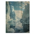 thumbnail image 3 of Designart "Serenity Sunset Glacier Icy wall art II" Landscape & Nature Print on Natural Pine Wood, 3 of 5