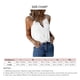 thumbnail image 4 of Camiseta sin mangas para mujer, camiseta sin mangas, ajuste holgado, Color puro, cómoda para citas y viajes, 4 of 6