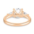 thumbnail image 5 of ESTE ORIGIN 2.1ctw Round Moissanite Pear Accent Trilogy Engagement Ring with Pear in 14K Rose Gold for Women – US 6., 5 of 7
