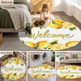 thumbnail image 5 of Round Rug 4Ft Washable Non-Slip, Yellow Lemons Circle Area Rugs for Living Room Bedroom, Summer Fruits Leaves Pastoral Botanical Indoor Floor Mats Carpet Runner for Home Decor Aesthetic, 5 of 8