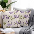 thumbnail image 3 of Outdoor Pillow Cover Purple Flower Set of 2 Waterproof Throw Pillowcases Pastoral Spring Decorative Patio Furniture Pillows for Couch Garden Indoor & Outdoor Use, 3 of 9
