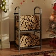 thumbnail image 2 of Royalbelle Silver 30 Inch High Firewood Rack Outdoor, Indoor Wood Rack Storage, 2 of 8