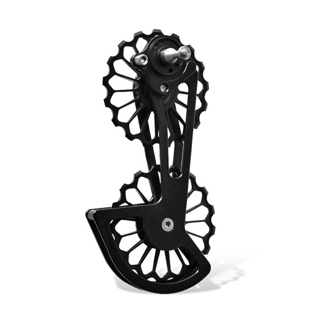 Eigraketly Desviador trasero de bicicleta de carretera, piezas de polea de aleación de aluminio, rodamiento de cerámica para bicicleta, rueda Ciclismo SD2