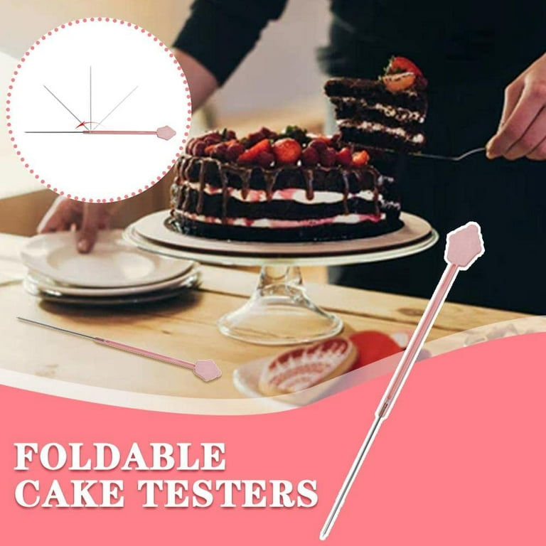 Cake Tester - Foldable Cake Testers for Baking Doneness Stainless Steel  Stick Needle for Chiffon Cakes Baking Tools,Baking Accessory