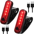 thumbnail image 2 of Bike Tail Lights Red LED Bicycle Rear Light 2 Pack  USB Rechargeable  Waterproof Helmet Light  Cycling Flashlight Safety Reflecto, 2 of 8
