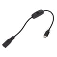 thumbnail image 4 of Extension Cable, USB C Power On/Off Switch Extension Cable Black Stable Practical 30cm/11.8inch  For Tablet Computers, 4 of 8