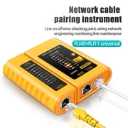 Network Cable Tester Wire Test Tool RJ45RJ11 cat six for Network Cable Yellow