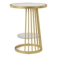 thumbnail image 5 of Furniture of America Mandy 1-Shelf Metal White and Gold End Table, 5 of 10