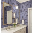thumbnail image 4 of S4Sassy Leopard Wallpaper - Jungle Removable Wall Covering, 25" X 240" Self-Adhesive Vinyl Walls Paper, Decorative Wallwrap, Easy Diy Walls Covering For Bedroom, Living Room, Living Spaces - Blue, 4 of 9